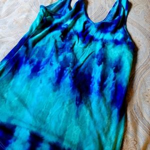 Women's tie-dye summer color tank top